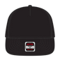 OTTO 176-1315 5 Panel Low Profile Dad Cap - Black - Black / 6 1/2’’ - 7 5/8’’