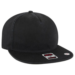 OTTO 176-1315 5 Panel Low Profile Dad Cap - Black - Black / 6 1/2’’ - 7 5/8’’