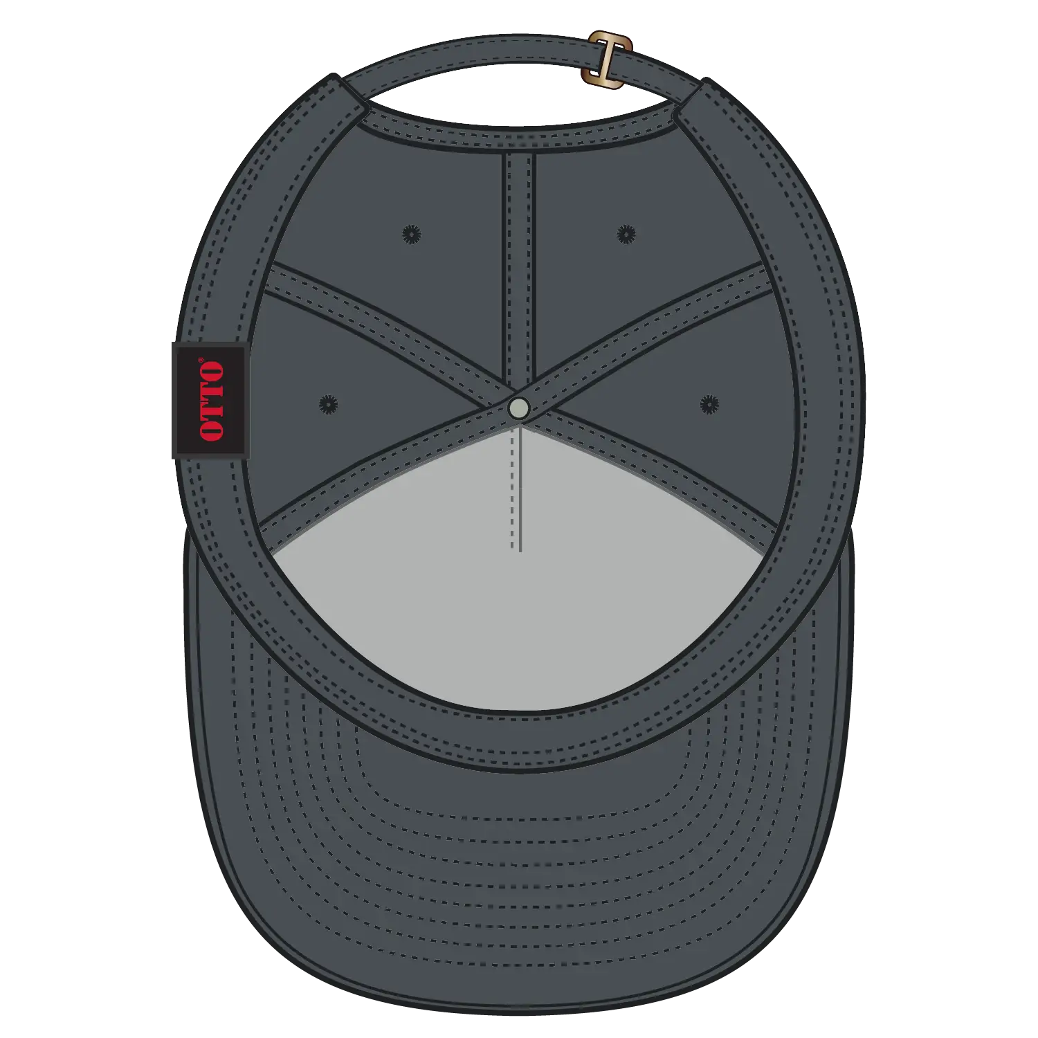 OTTO 176-1315 5 Panel Low Profile Dad Cap - Char. Gray - Char. Gray / 6 1/2’’ - 7 5/8’’