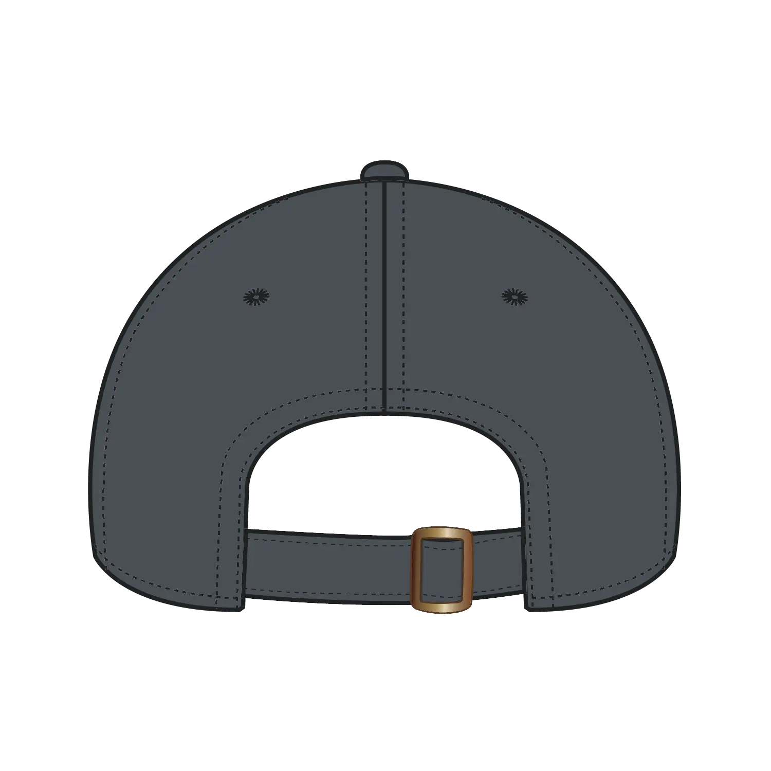 OTTO 176-1315 5 Panel Low Profile Dad Cap - Char. Gray - Char. Gray / 6 1/2’’ - 7 5/8’’