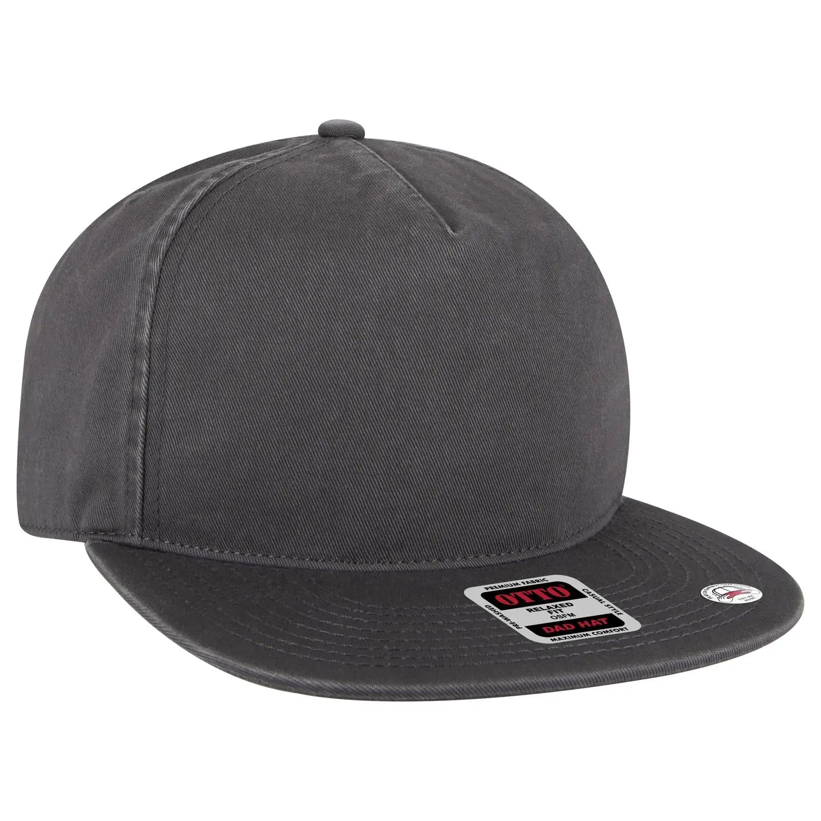 OTTO 176-1315 5 Panel Low Profile Dad Cap - Char. Gray - Char. Gray / 6 1/2’’ - 7 5/8’’