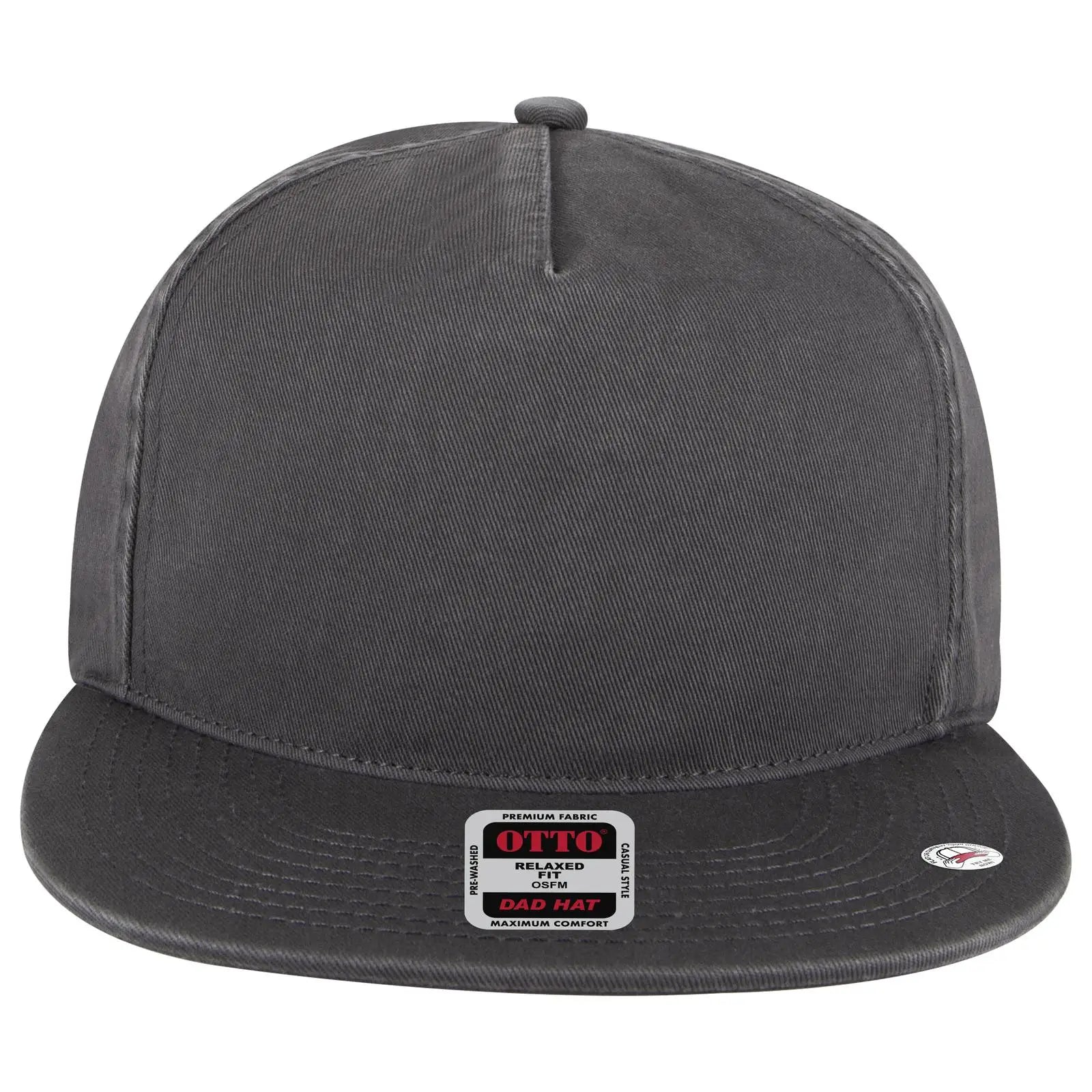 OTTO 176-1315 5 Panel Low Profile Dad Cap - Char. Gray - Char. Gray / 6 1/2’’ - 7 5/8’’