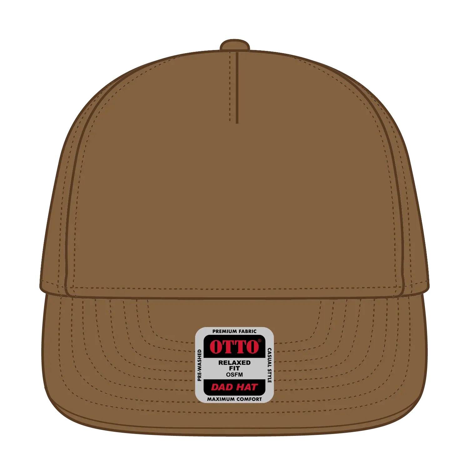 OTTO 176-1315 5 Panel Low Profile Dad Cap - Coyote Brown - Coyote Brown / 6 1/2’’ - 7 5/8’’