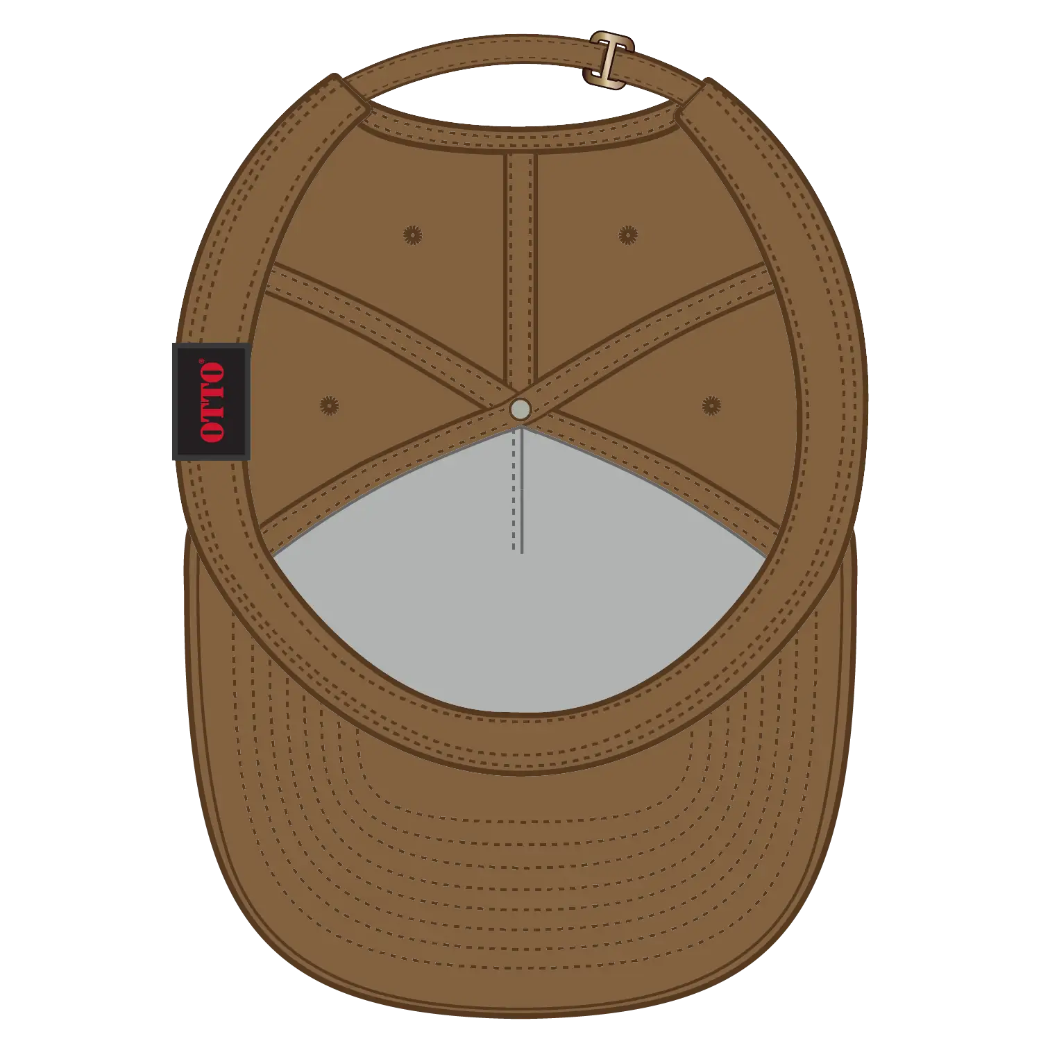 OTTO 176-1315 5 Panel Low Profile Dad Cap - Coyote Brown - Coyote Brown / 6 1/2’’ - 7 5/8’’