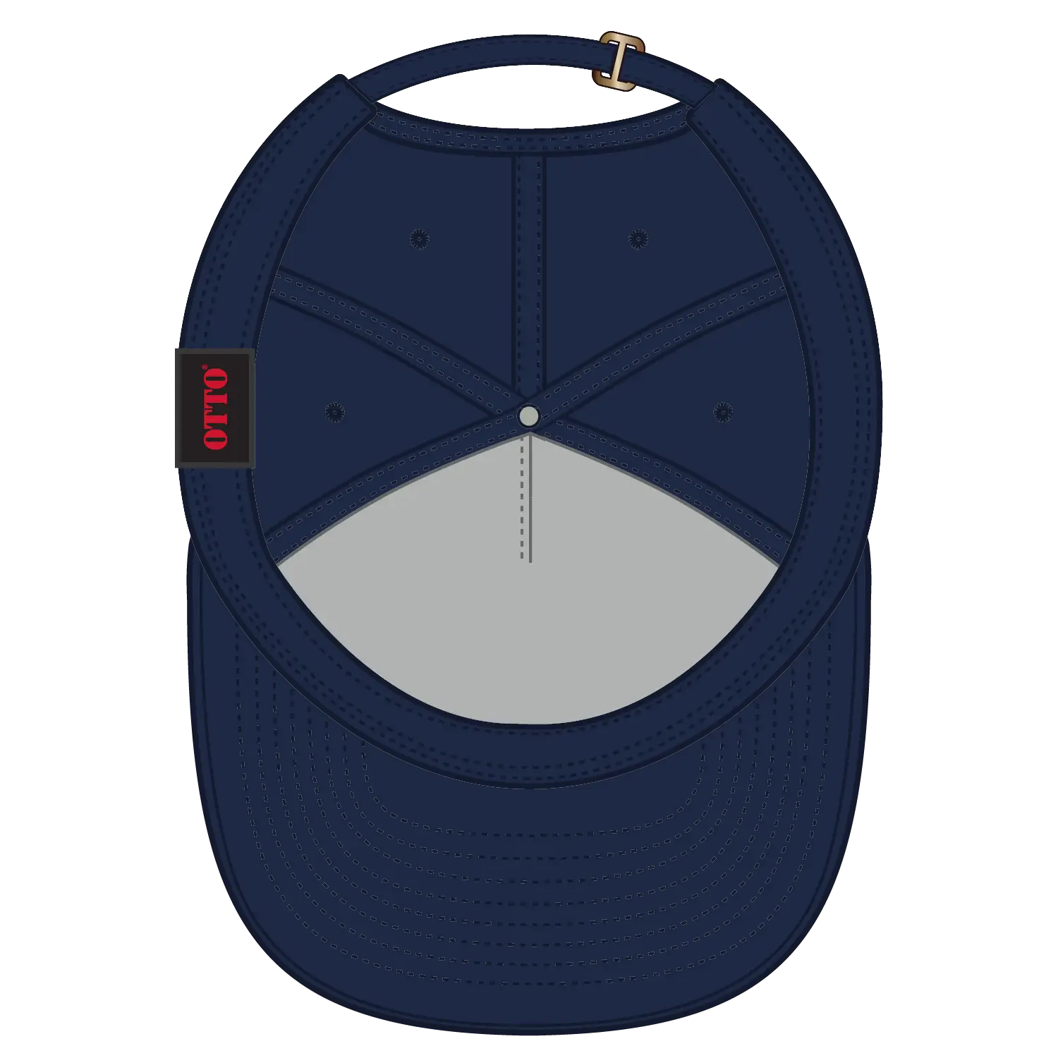 OTTO 176-1315 5 Panel Low Profile Dad Cap - Navy - Navy / 6 1/2’’ - 7 5/8’’