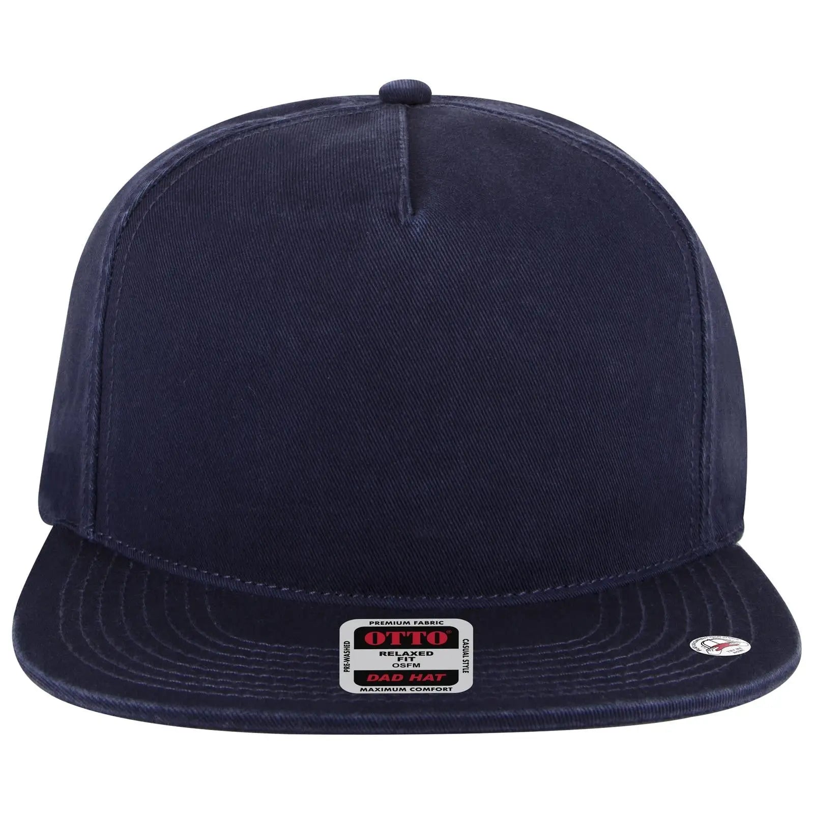 OTTO 176-1315 5 Panel Low Profile Dad Cap - Navy - Navy / 6 1/2’’ - 7 5/8’’