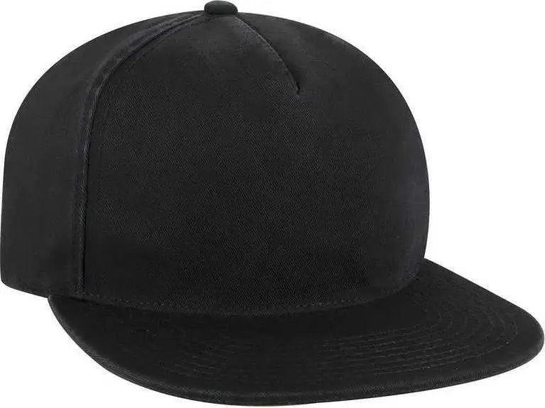 OTTO 176-1315 5 Panel Low Profile Style Dad Cap - Black - Black / One Size Fits Most