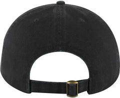OTTO 176-1315 5 Panel Low Profile Style Dad Cap - Black - Black / One Size Fits Most