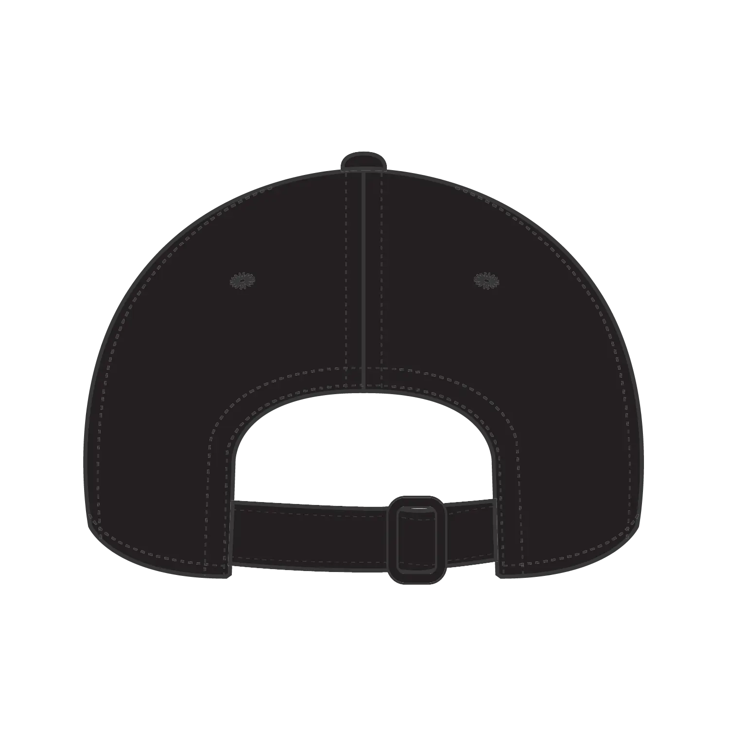 OTTO 18-010 6 Panel Low Profile Baseball Cap - Black - Black / 6 1/2’’ - 7 5/8’’