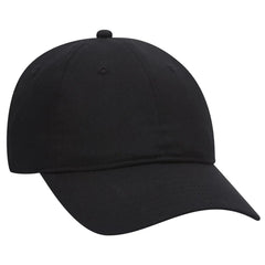 OTTO 18-010 6 Panel Low Profile Baseball Cap - Black - Black / 6 1/2’’ - 7 5/8’’