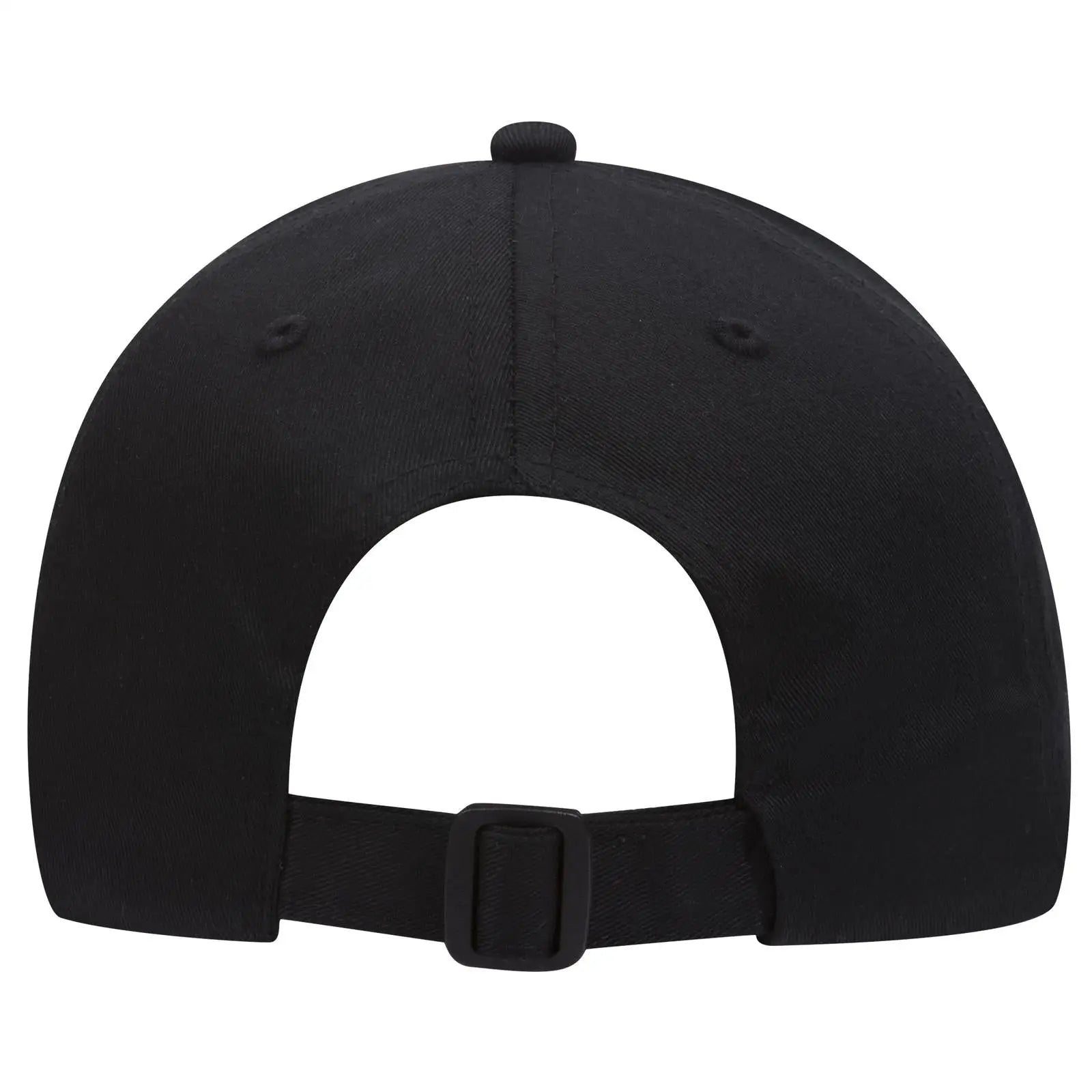 OTTO 18-010 6 Panel Low Profile Baseball Cap - Black - Black / 6 1/2’’ - 7 5/8’’
