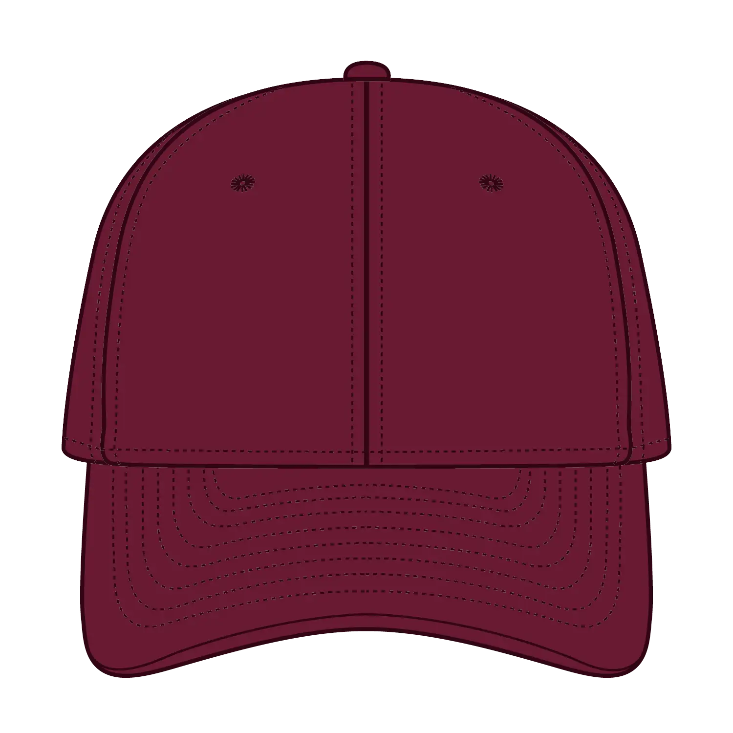 OTTO 18-016 6 Panel Low Profile Baseball Cap - Burg. Marn - Burg. Marn / 6 1/2’’ - 7 5/8’’