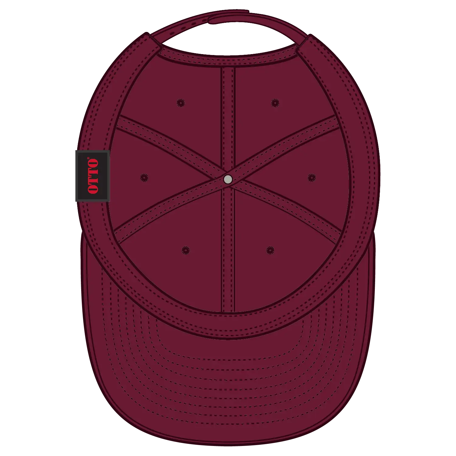 OTTO 18-016 6 Panel Low Profile Baseball Cap - Burg. Marn - Burg. Marn / 6 1/2’’ - 7 5/8’’