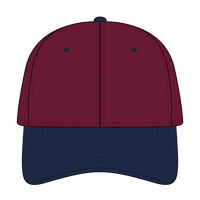 OTTO 18-017 6 Panel Low Profile Baseball Cap - Nvy/Burg.Marn - Nvy/Burg.Marn / 6 1/2’’ - 7 5/8’’