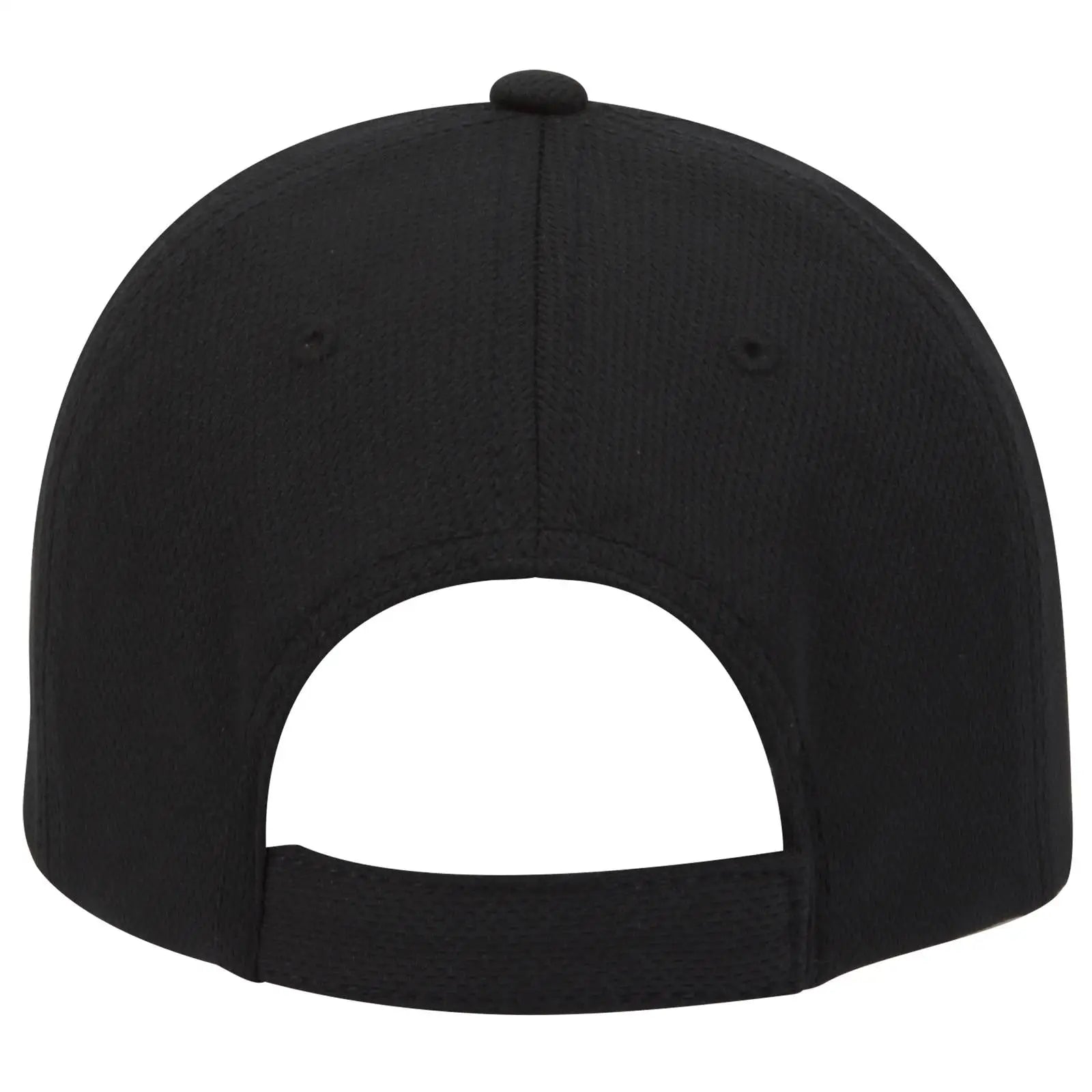 OTTO 18-1042 6 Panel Low Profile Baseball Cap - Black - Black / 6 1/2’’ - 7 5/8’’