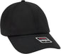 OTTO 18-1042 Cool Comfort Polyester Cool Mesh Low Profile Pro Style Unstructured Soft Crown Cap - Black - Black