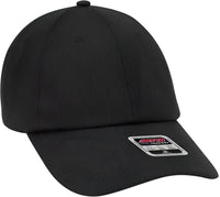 OTTO 18-1042 Cool Comfort Polyester Cool Mesh Low Profile Pro Style Unstructured Soft Crown Cap - Black - Black