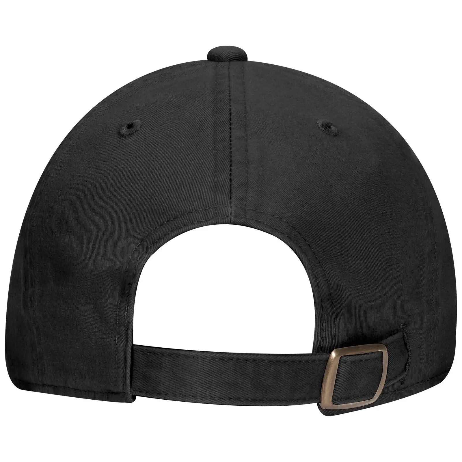 OTTO 18-1219 6 Panel Low Profile Dad Cap - Black - Black / 6 1/2’’ - 7 5/8’’