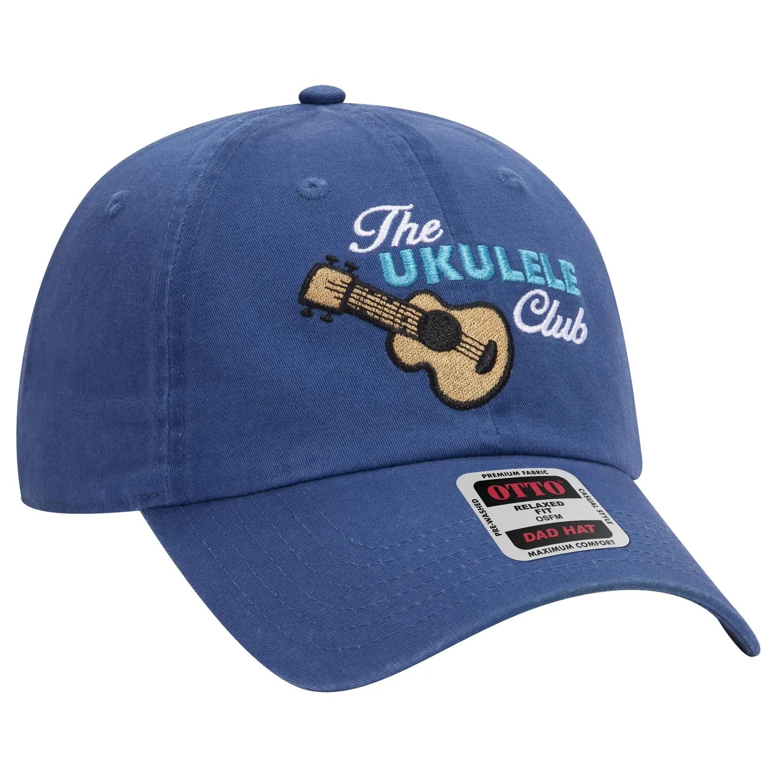 OTTO 18-1219 6 Panel Low Profile Dad Cap - Black - Black / 6 1/2’’ - 7 5/8’’