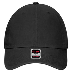 OTTO 18-1219 6 Panel Low Profile Dad Cap - Black - Black / 6 1/2’’ - 7 5/8’’