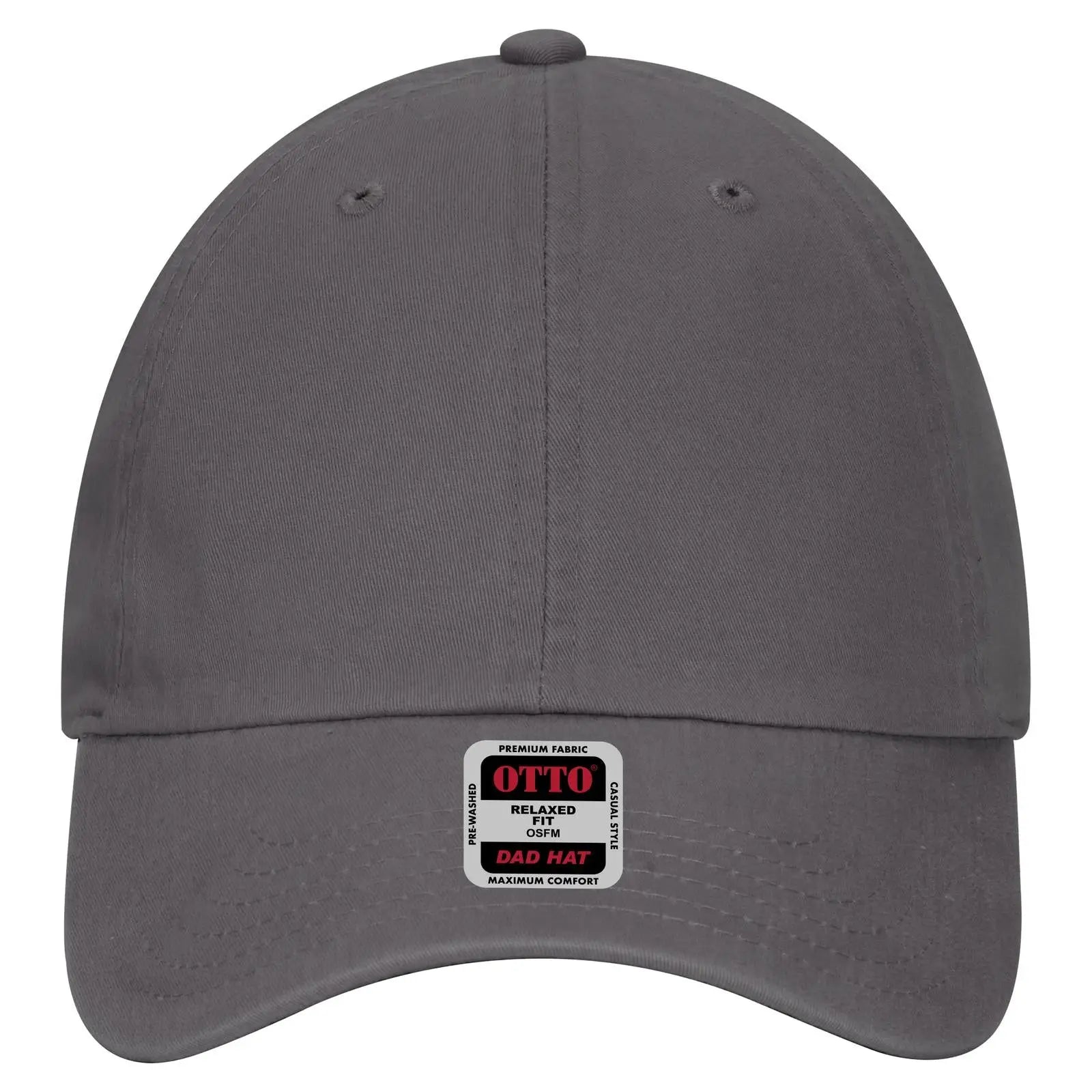 OTTO 18-1219 6 Panel Low Profile Dad Cap - Char. Gray - Char. Gray / 6 1/2’’ - 7 5/8’’