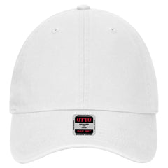 OTTO 18-1219 6 Panel Low Profile Dad Cap - White - White / 6 1/2’’ - 7 5/8’’