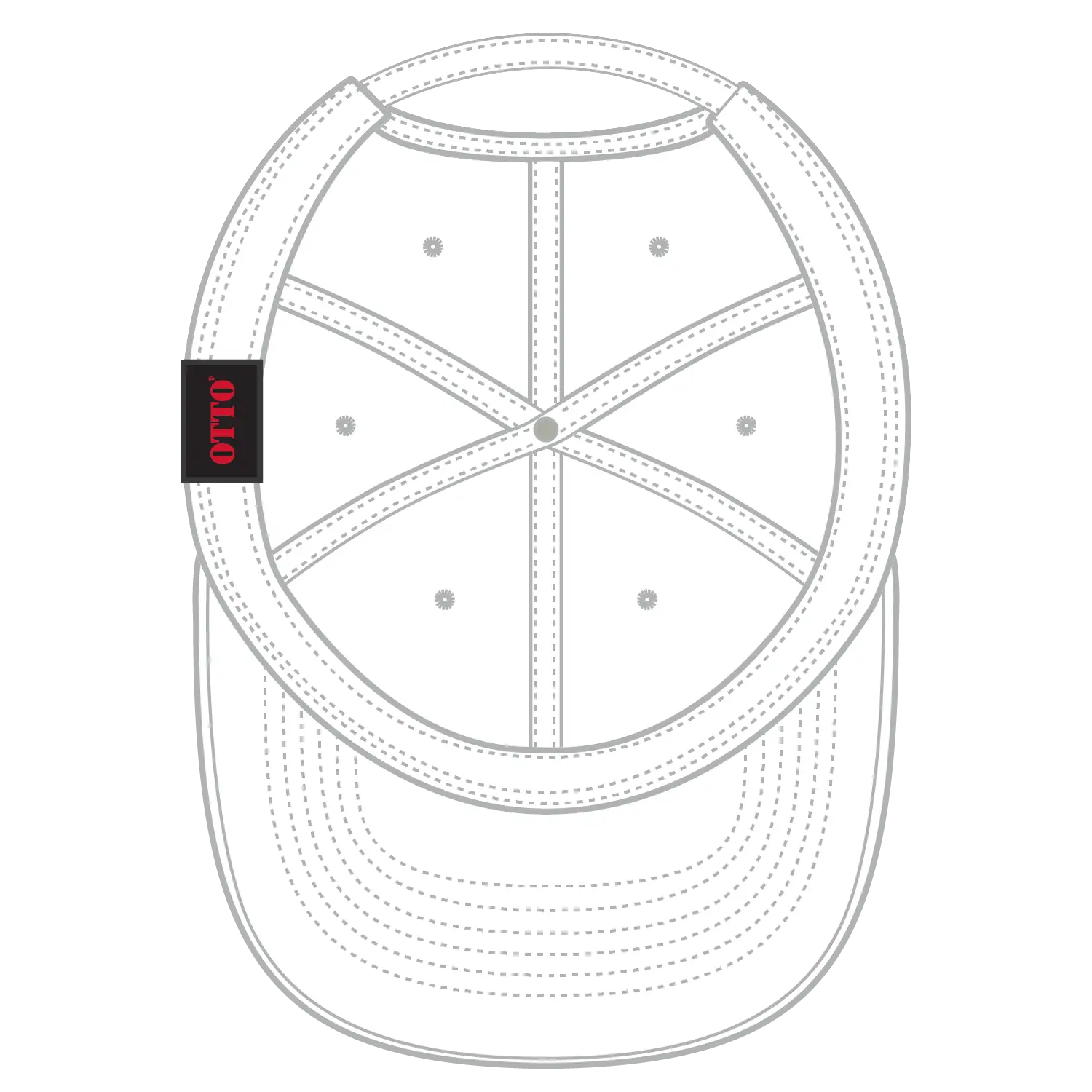 OTTO 18-1219 6 Panel Low Profile Dad Cap - White - White / 6 1/2’’ - 7 5/8’’