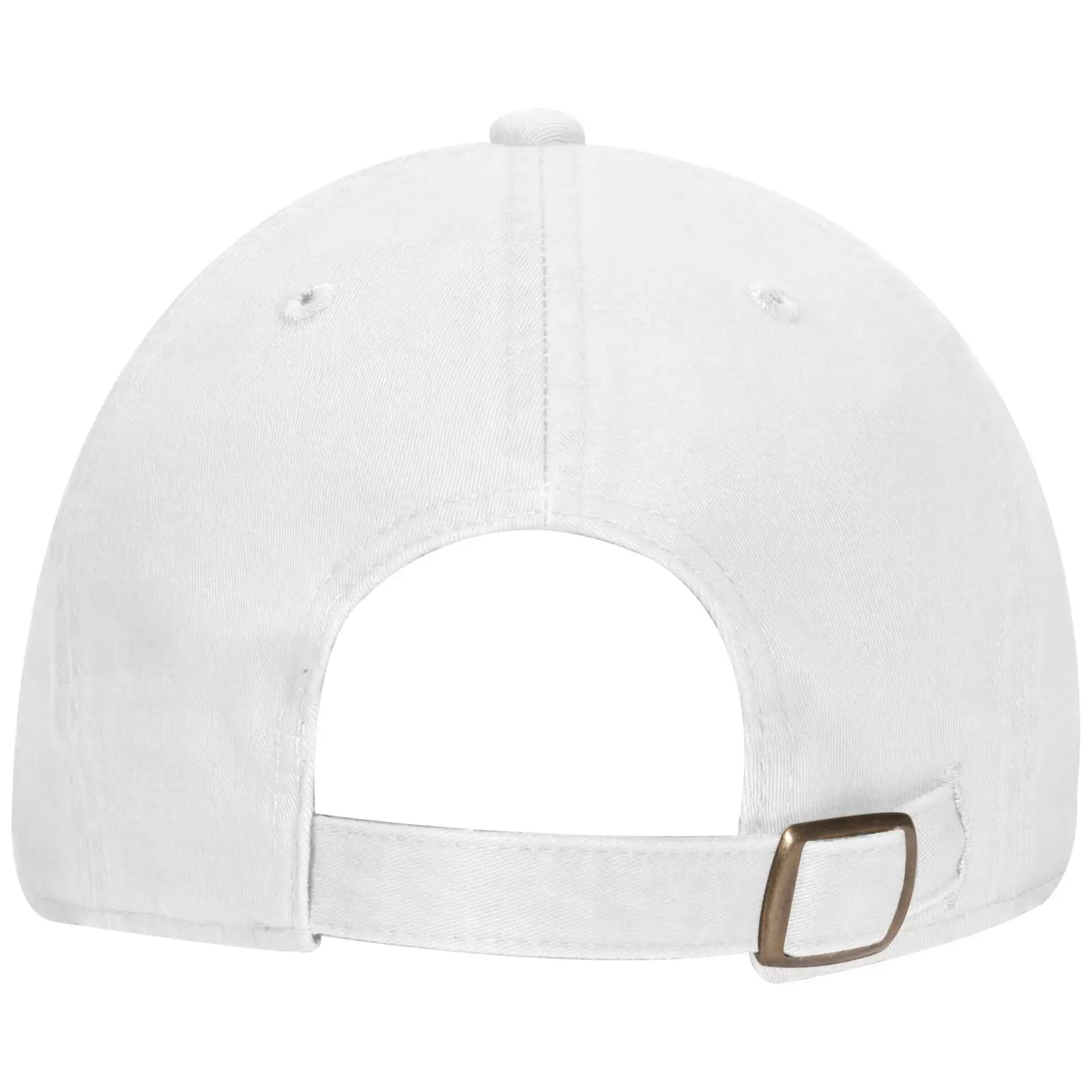 OTTO 18-1219 6 Panel Low Profile Dad Cap - White - White / 6 1/2’’ - 7 5/8’’