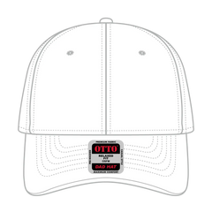 OTTO 18-1219 6 Panel Low Profile Dad Cap - White - White / 6 1/2’’ - 7 5/8’’