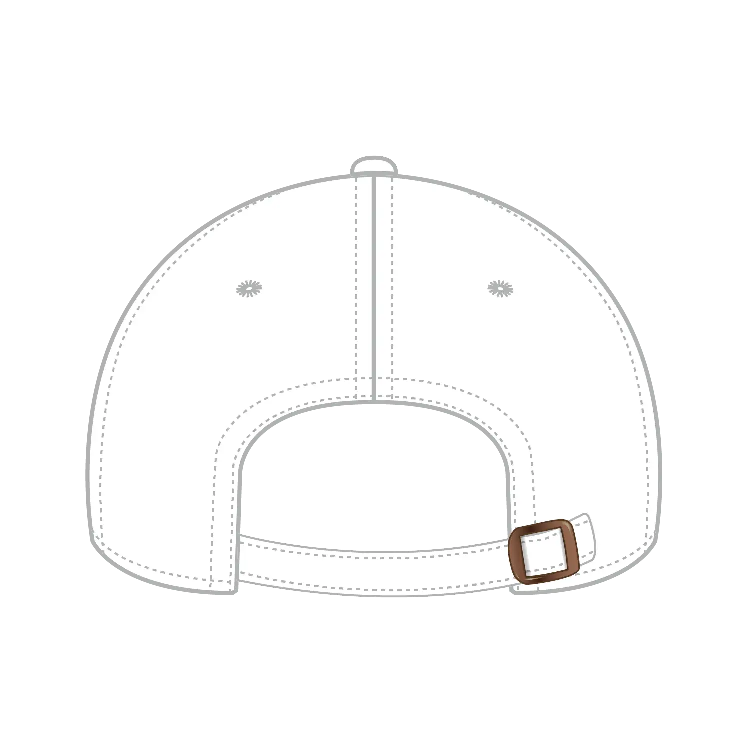 OTTO 18-1219 6 Panel Low Profile Dad Cap - White - White / 6 1/2’’ - 7 5/8’’