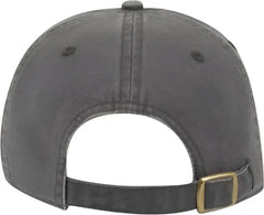 OTTO 18 1219 Garment Washed Superior Combed Cotton Twill 6 Panel Low Profile Dad Hat Charcoal Gray Dark Gray / One Size
