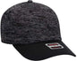 OTTO 18-1231 OTTO Comfy Fit 6 Panel Low Profile Baseball Cap - Black Heather Black - Black / One Size Fits Most