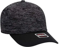 OTTO 18-1231 OTTO Comfy Fit 6 Panel Low Profile Baseball Cap - Black Heather Black - Black / One Size Fits Most