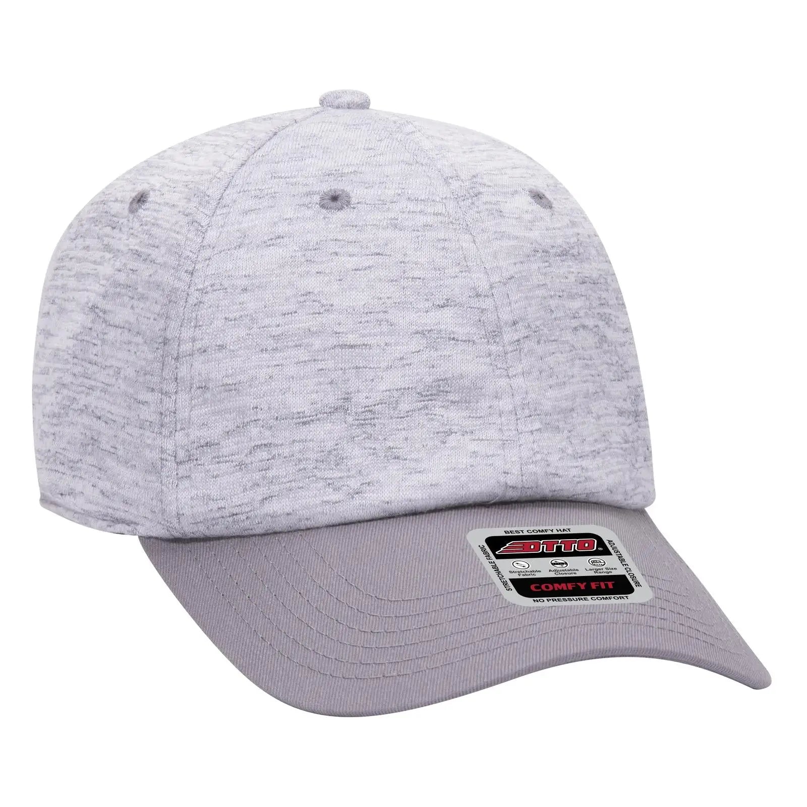 OTTO 18-1231 ’OTTO Comfy Fit’ 6 Panel Low Profile Baseball Cap - Gry/H. Gry - Gry/H. Gry / 6 1/2’’ - 7 5/8’’