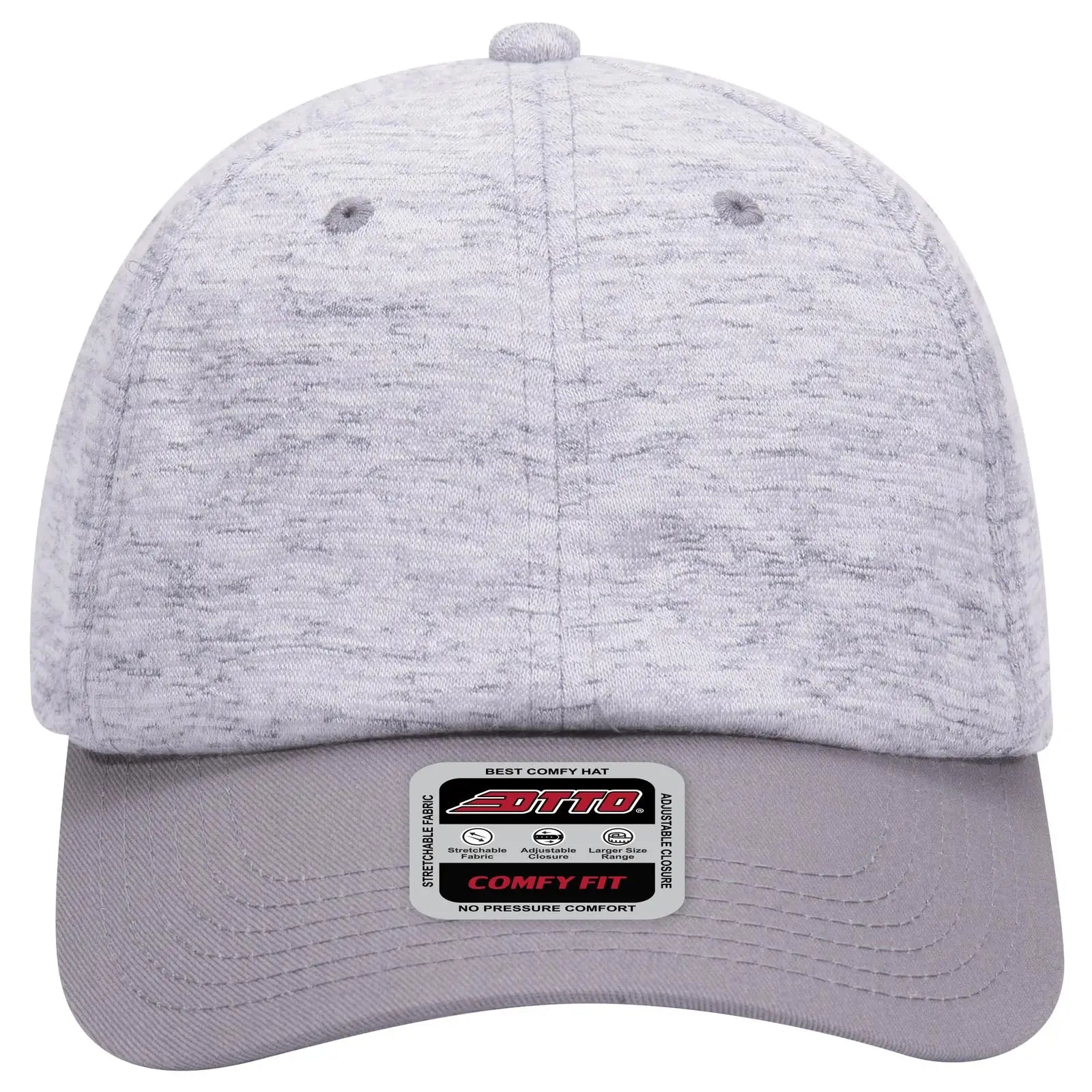 OTTO 18-1231 ’OTTO Comfy Fit’ 6 Panel Low Profile Baseball Cap - Gry/H. Gry - Gry/H. Gry / 6 1/2’’ - 7 5/8’’