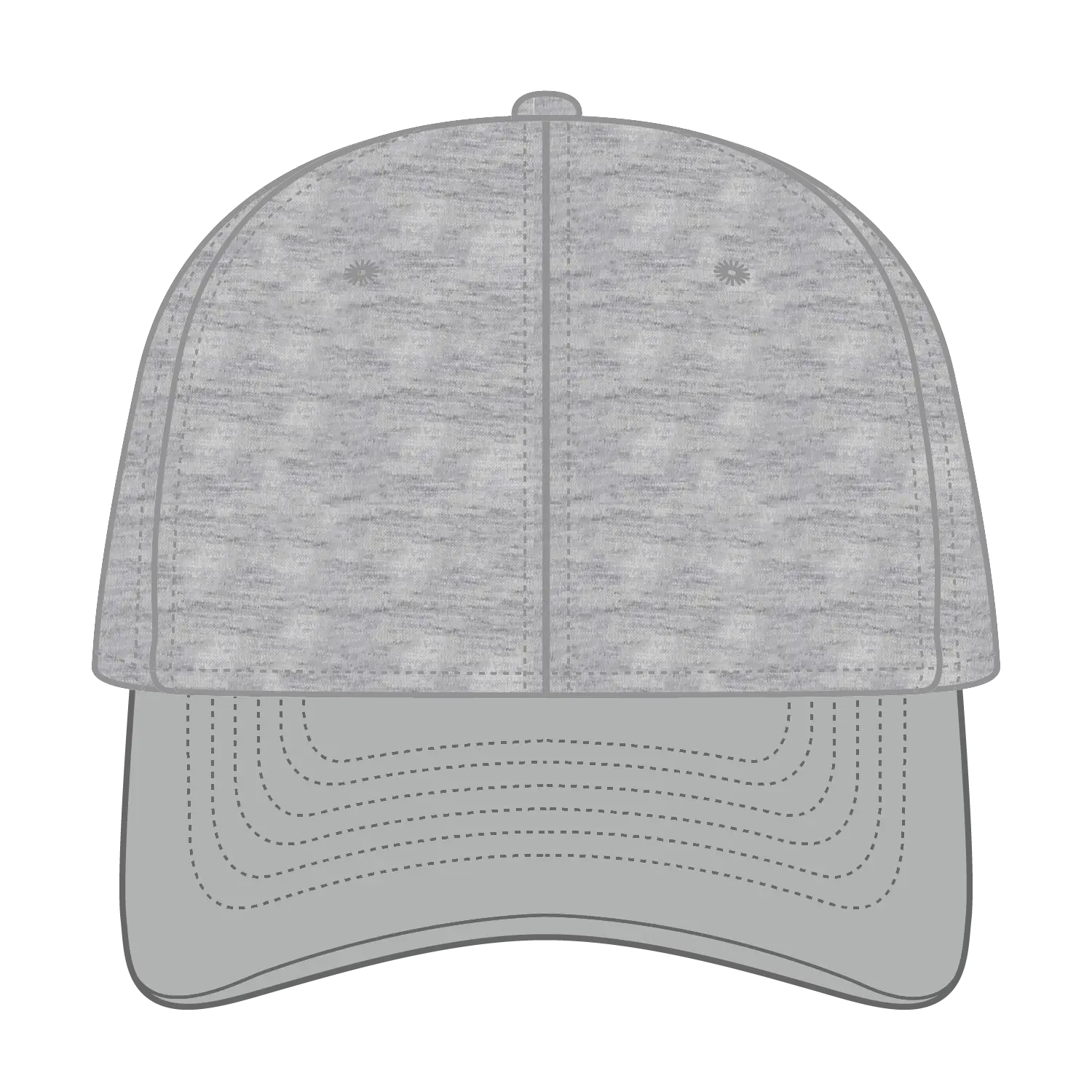 OTTO 18-1231 ’OTTO Comfy Fit’ 6 Panel Low Profile Baseball Cap - Gry/H. Gry - Gry/H. Gry / 6 1/2’’ - 7 5/8’’