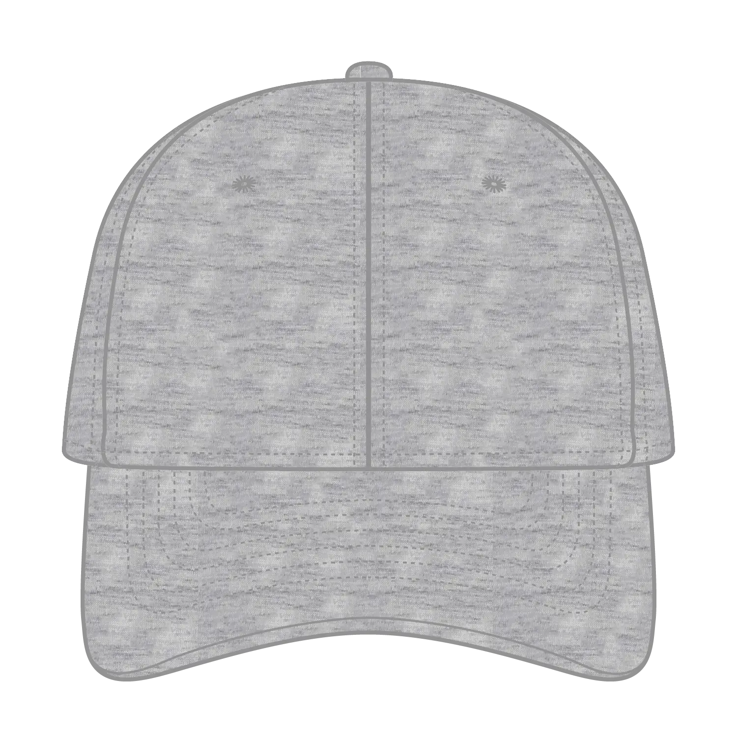 OTTO 18-1231 ’OTTO Comfy Fit’ 6 Panel Low Profile Baseball Cap - Heath. Gray - Heath. Gray / 6 1/2’’ - 7 5/8’’