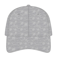 OTTO 18-1231 ’OTTO Comfy Fit’ 6 Panel Low Profile Baseball Cap - Heath. Gray - Heath. Gray / 6 1/2’’ - 7 5/8’’