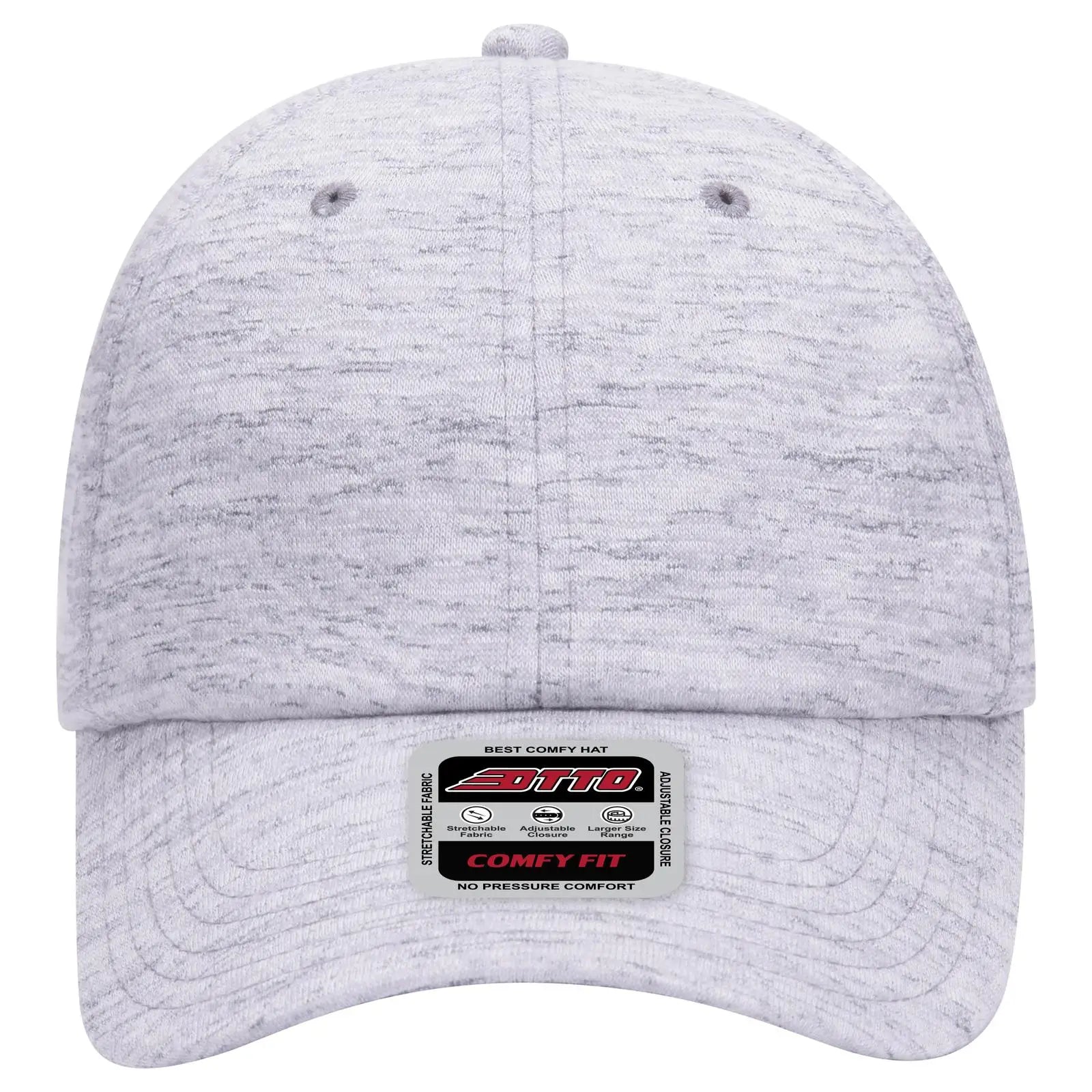 OTTO 18-1231 ’OTTO Comfy Fit’ 6 Panel Low Profile Baseball Cap - Heath. Gray - Heath. Gray / 6 1/2’’ - 7 5/8’’