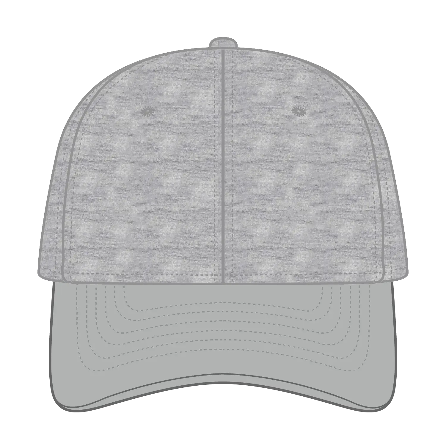 OTTO 18-1231A 6 Panel Low Profile Baseball Cap - Gry/H. Gry - Gry/H. Gry / 6 1/2’’ - 7 5/8’’