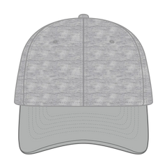 OTTO 18-1231A 6 Panel Low Profile Baseball Cap - Gry/H. Gry - Gry/H. Gry / 6 1/2’’ - 7 5/8’’