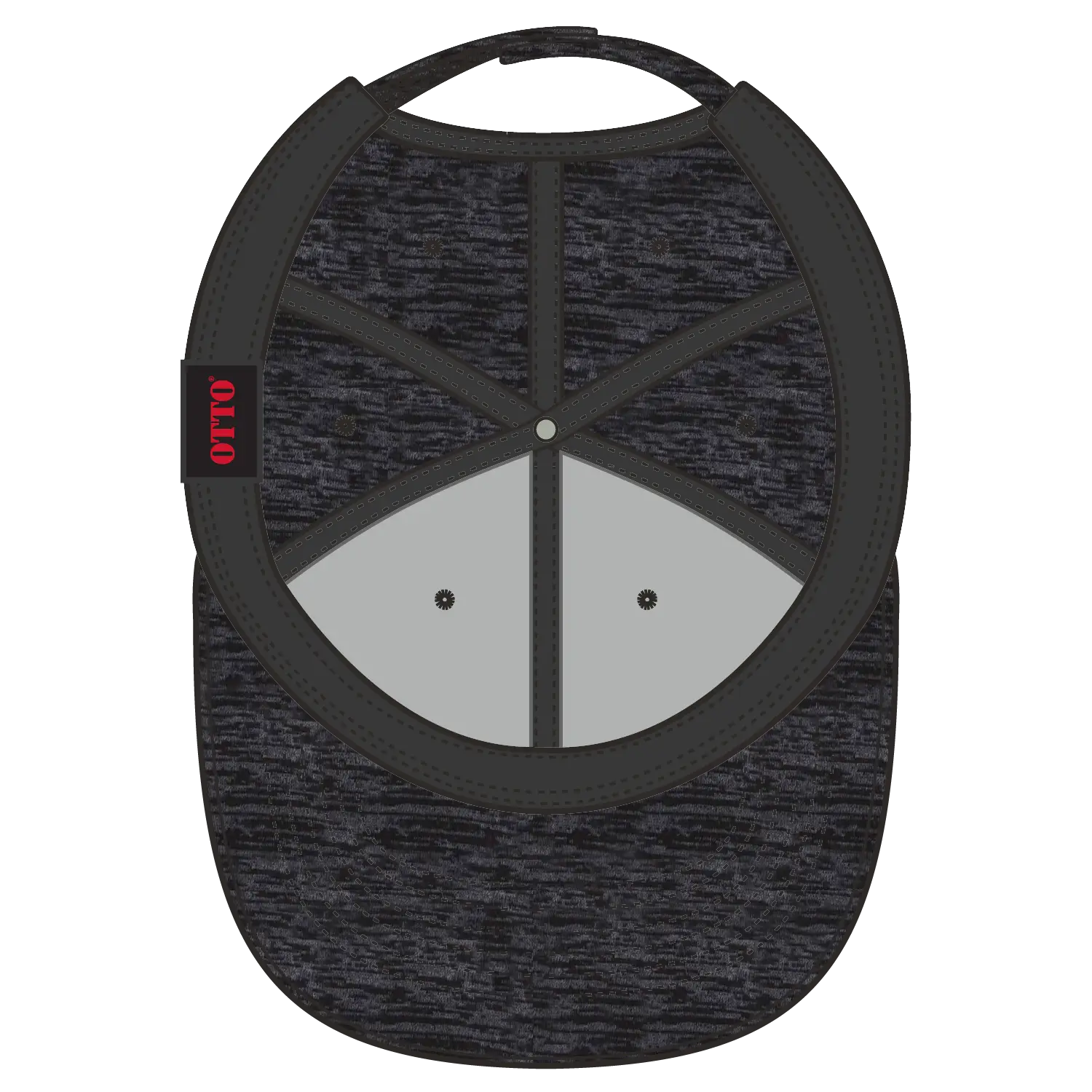 OTTO 18-1231A 6 Panel Low Profile Baseball Cap - Heath. Black - Heath. Black / 6 1/2’’ - 7 5/8’’