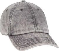 OTTO 18-1248 6 Panel Low Pro Snow Washed Superior Cotton Twill Cap - Charcoal Gray - Dark Gray / One Size Fits Most