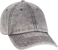 OTTO 18-1248 6 Panel Low Pro Snow Washed Superior Cotton Twill Cap - Charcoal Gray - Dark Gray / One Size Fits Most
