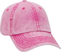 OTTO 18-1248 6 Panel Low Pro Snow Washed Superior Cotton Twill Cap - Hot Pink - Hot Pink / One Size Fits Most