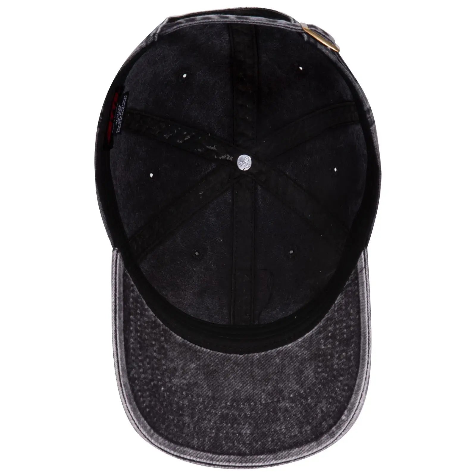 OTTO 18-1248 6 Panel Low Profile Dad Cap - Black - Black / 6 1/2’’ - 7 5/8’’