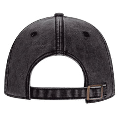 OTTO 18-1248 6 Panel Low Profile Dad Cap - Black - Black / 6 1/2’’ - 7 5/8’’