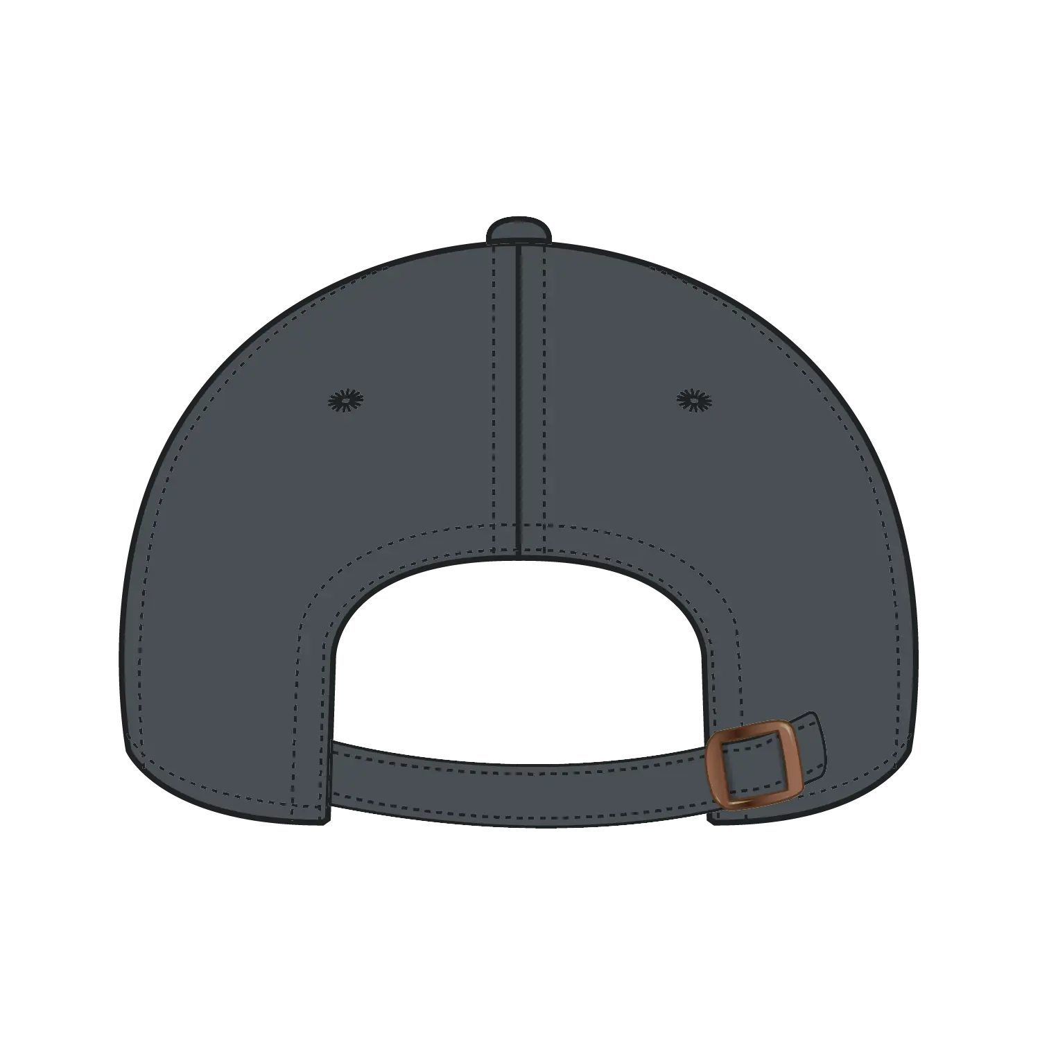 OTTO 18-1248 6 Panel Low Profile Dad Cap - Char. Gray - Char. Gray / 6 1/2’’ - 7 5/8’’