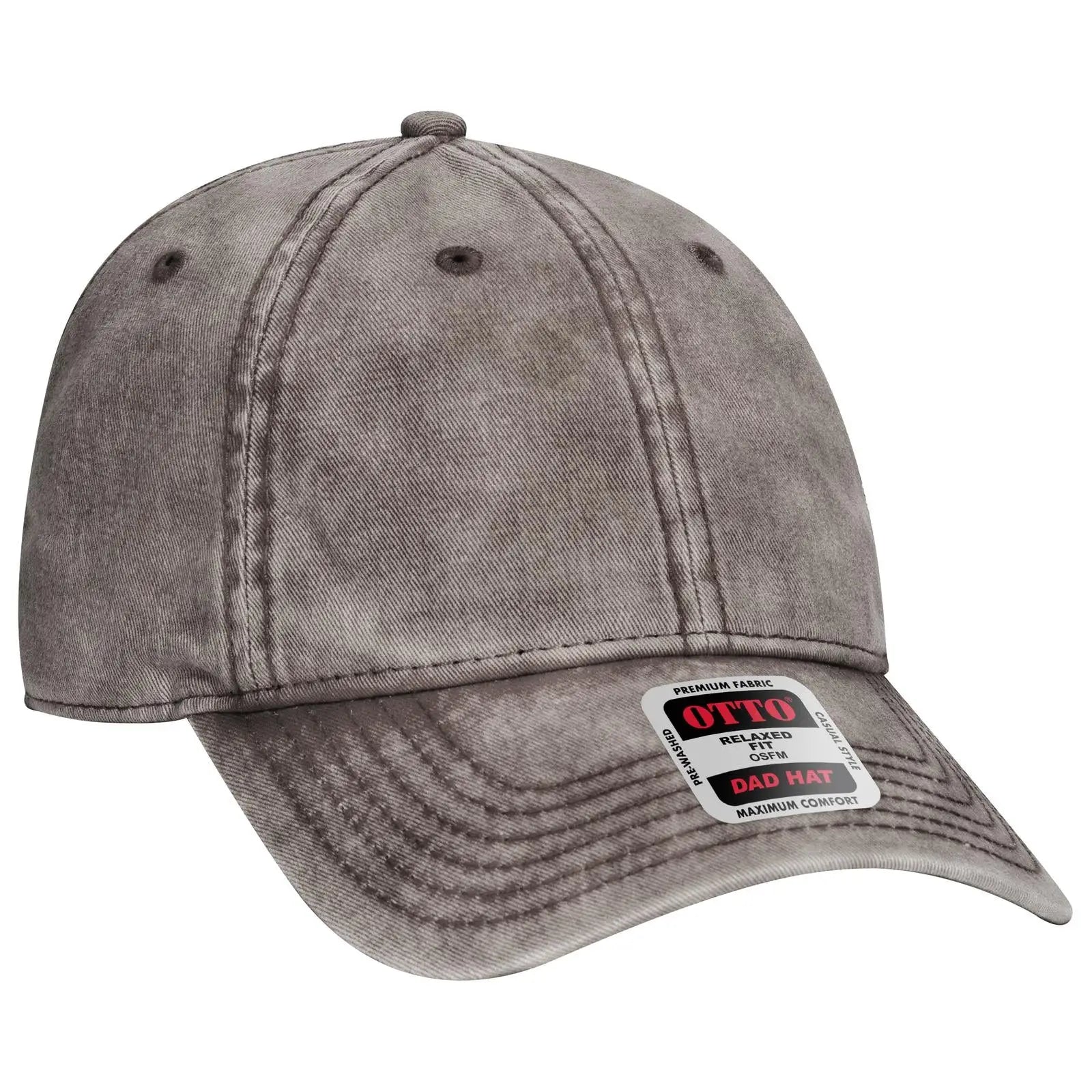 OTTO 18-1248 6 Panel Low Profile Dad Cap - Char. Gray - Char. Gray / 6 1/2’’ - 7 5/8’’