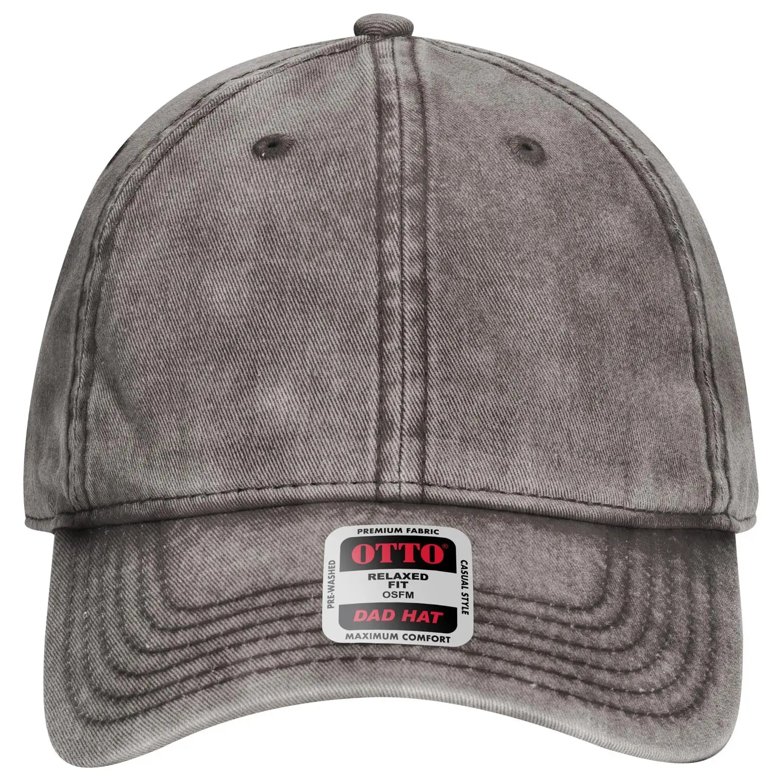 OTTO 18-1248 6 Panel Low Profile Dad Cap - Char. Gray - Char. Gray / 6 1/2’’ - 7 5/8’’
